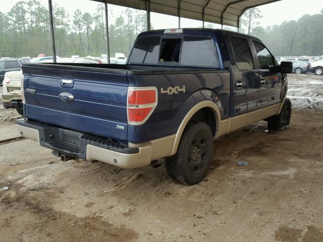 1FTFW1EV0AFB38767 - 2010 FORD F150 SUPER BLUE photo 4