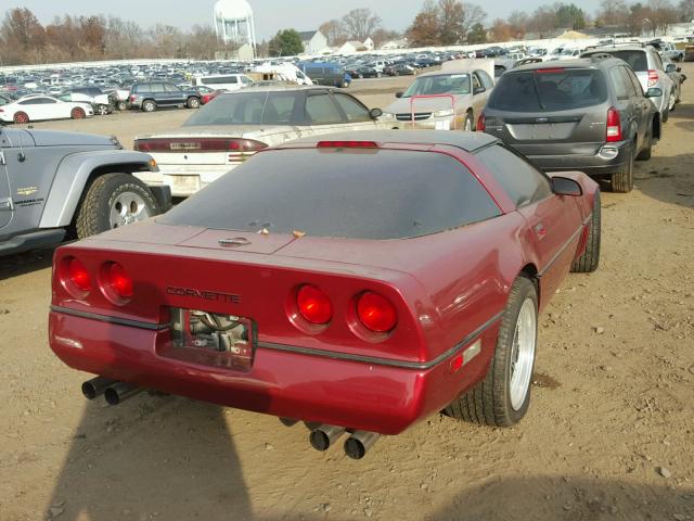 1G1YY2180K5123212 - 1989 CHEVROLET CORVETTE RED photo 4