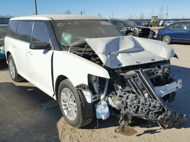 2FMGK5C83DBD30691 - 2013 FORD FLEX SEL WHITE photo 1