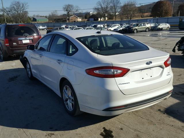 3FA6P0HR8DR298124 - 2013 FORD FUSION SE WHITE photo 3