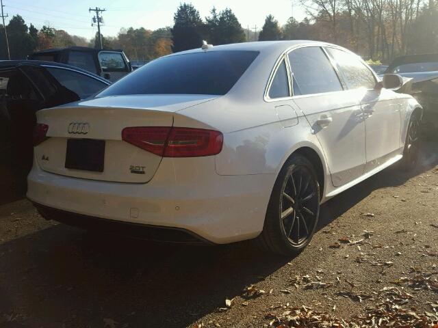 WAUHFAFLXFN039227 - 2015 AUDI A4 PREMIUM WHITE photo 4