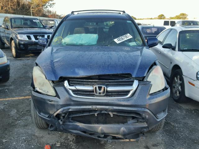 SHSRD788X4U201449 - 2004 HONDA CR-V EX ლურჯი ფოტო 9