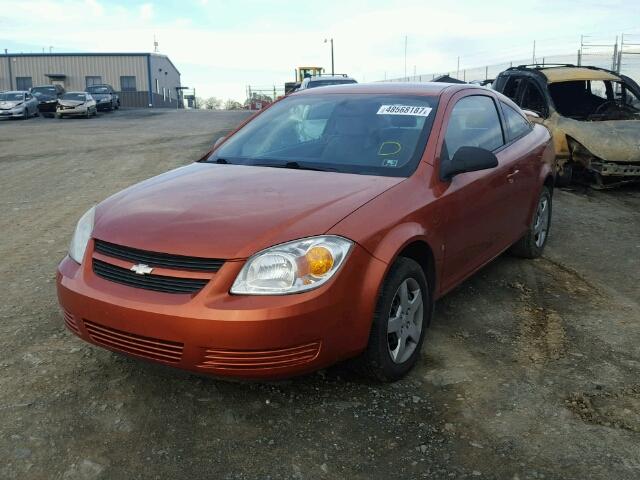 1G1AK15F677202482 - 2007 CHEVROLET COBALT LS ORANGE photo 2