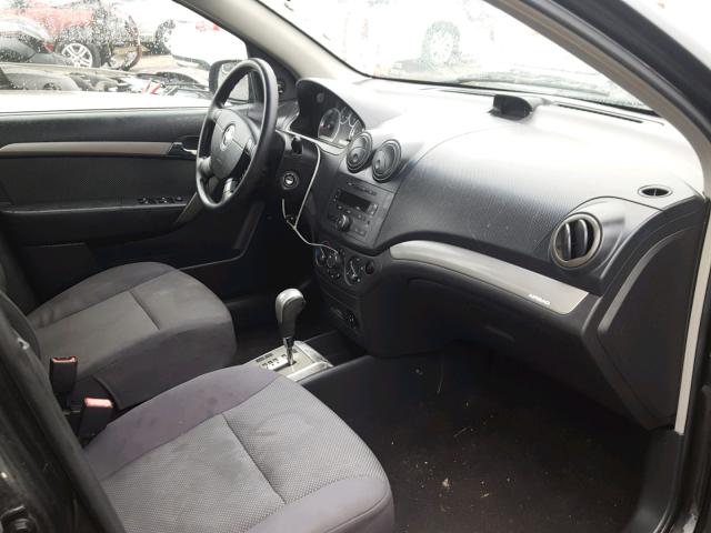 KL1TD56697B133825 - 2007 CHEVROLET AVEO BASE Czarny zdjęcie 5
