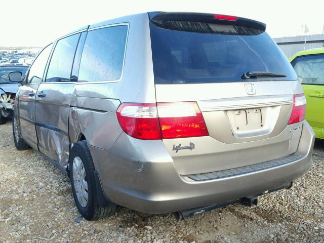 5FNRL38295B116988 - 2005 HONDA ODYSSEY LX GOLD photo 3