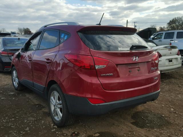 KM8JUCAC1BU289142 - 2011 HYUNDAI TUCSON GLS RED photo 3