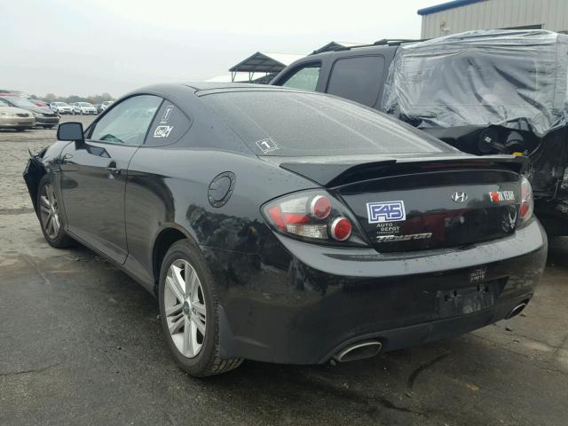 KMHHM66D38U295258 - 2008 HYUNDAI TIBURON GS BLACK photo 3