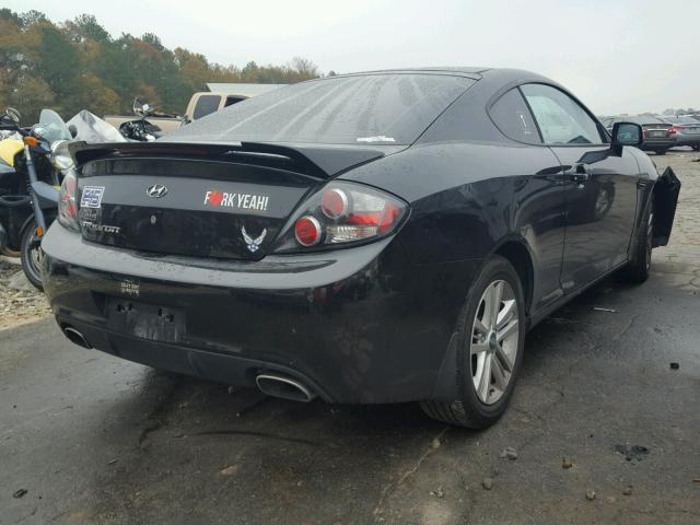 KMHHM66D38U295258 - 2008 HYUNDAI TIBURON GS BLACK photo 4