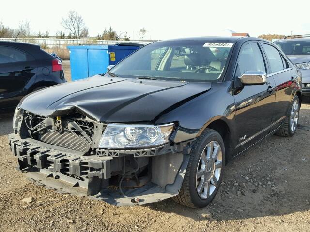 3LNHM26T48R620510 - 2008 LINCOLN MKZ BLACK photo 2