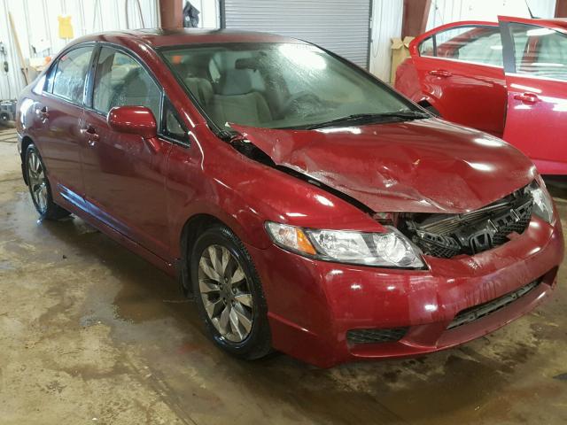 19XFA168X9E005334 - 2009 HONDA CIVIC EX MAROON photo 1