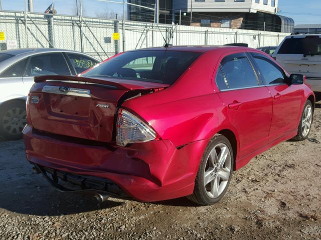 3FAHP0KCXAR392059 - 2010 FORD FUSION SPO RED photo 4