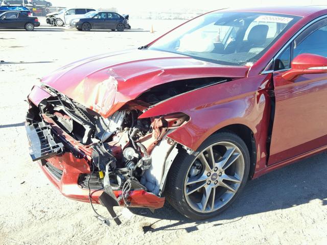 3FA6P0K93DR266142 - 2013 FORD FUSION TIT RED photo 9