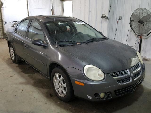 1B3ES56C84D541909 - 2004 DODGE NEON SXT GRAY photo 1