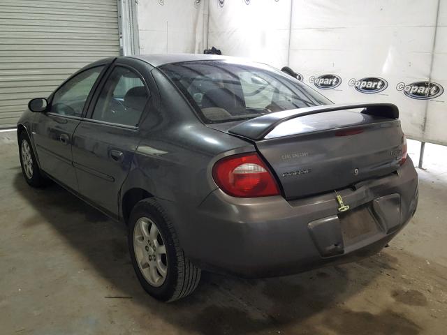 1B3ES56C84D541909 - 2004 DODGE NEON SXT GRAY photo 3