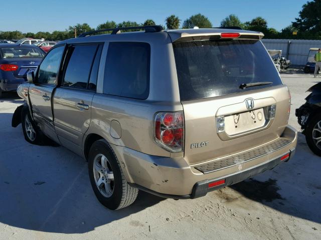 5FNYF28576B042768 - 2006 HONDA PILOT EX TAN photo 3