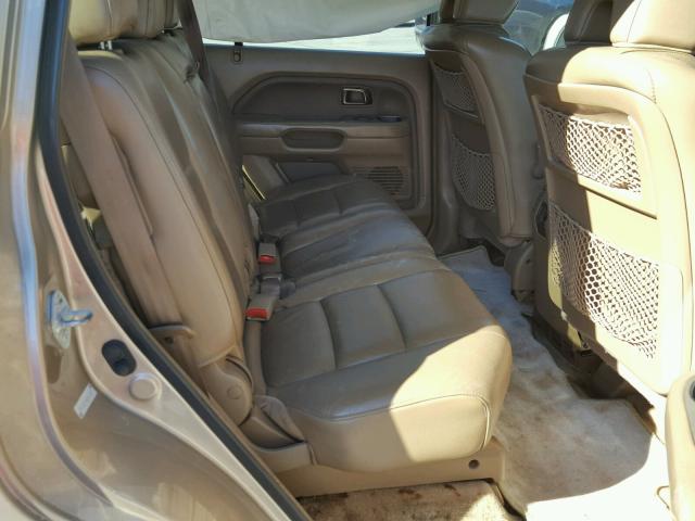 5FNYF28576B042768 - 2006 HONDA PILOT EX TAN photo 6