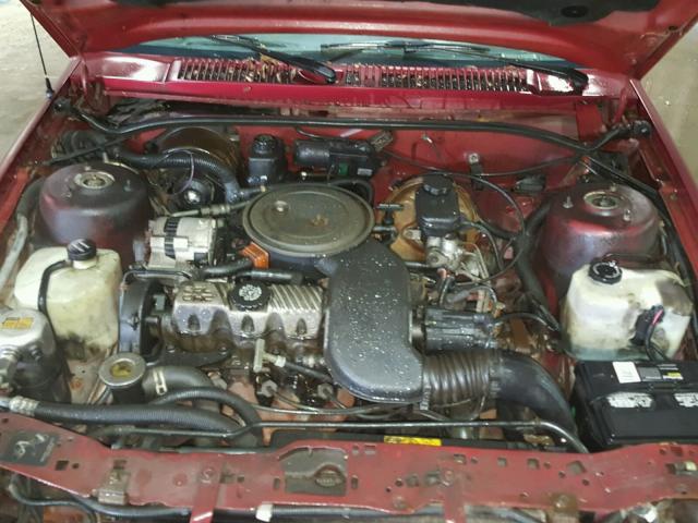 1G2JB54K0M7536956 - 1991 PONTIAC SUNBIRD LE BURGUNDY photo 7