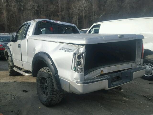 1FTRF14W35NA02927 - 2005 FORD F150 SILVER photo 3