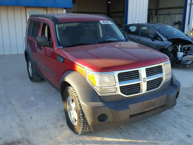 1D8GT28K37W599122 - 2007 DODGE NITRO SXT RED photo 1