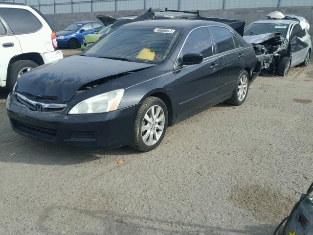 1HGCM66507A096368 - 2007 HONDA ACCORD EX BLACK photo 2