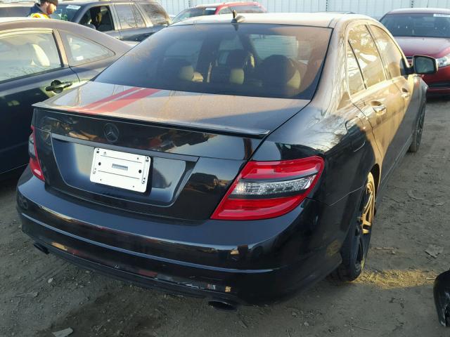 WDDGF56X38F059167 - 2008 MERCEDES-BENZ C 350 BLACK photo 4