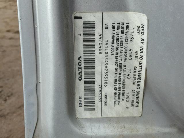 YV1LS5549V2395186 - 1997 VOLVO 850 SILVER photo 10