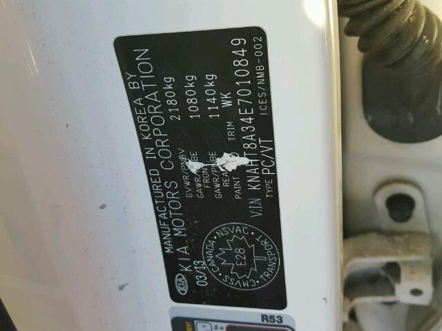 KNAHT8A34E7010849 - 2014 KIA RONDO Ağ foto 10