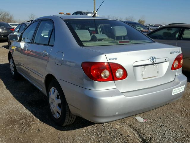 2T1BR32E35C498782 - 2005 TOYOTA COROLLA CE SILVER photo 3