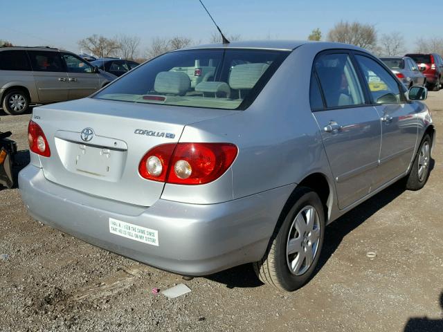 2T1BR32E35C498782 - 2005 TOYOTA COROLLA CE SILVER photo 4