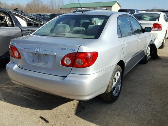 1NXBR32E15Z446310 - 2005 TOYOTA COROLLA CE SILVER photo 4