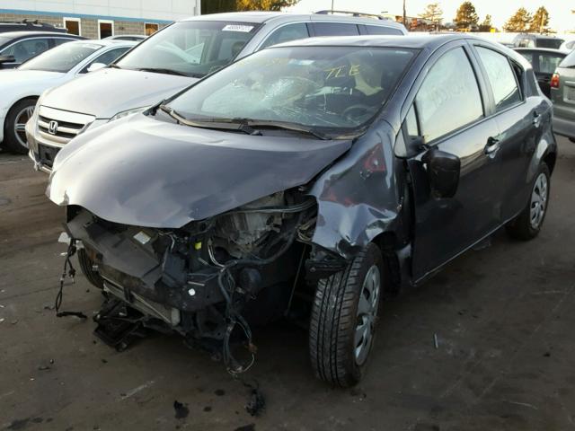 JTDKDTB34D1544281 - 2013 TOYOTA PRIUS C BLACK photo 2