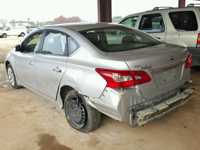 3N1AB7APXGY243935 - 2016 NISSAN SENTRA S SILVER photo 3