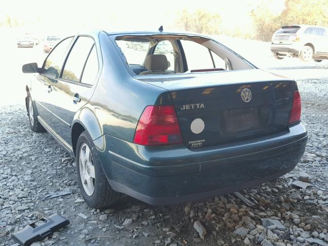 3VWSA29M6YM132483 - 2000 VOLKSWAGEN JETTA GLS GREEN photo 3