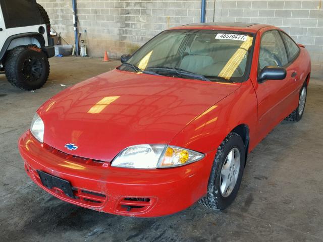 1G1JS124527118522 - 2002 CHEVROLET CAVALIER L RED photo 2