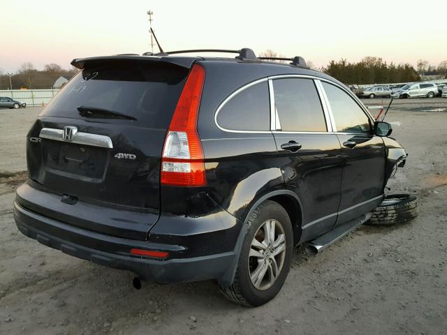 5J6RE4H72AL074628 - 2010 HONDA CR-V EXL BLACK photo 4