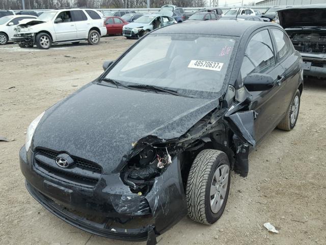 KMHCM3AC8AU159298 - 2010 HYUNDAI ACCENT BLU BLACK photo 2