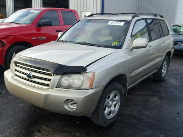 JTEGD21A020030779 - 2002 TOYOTA HIGHLANDER TAN photo 2