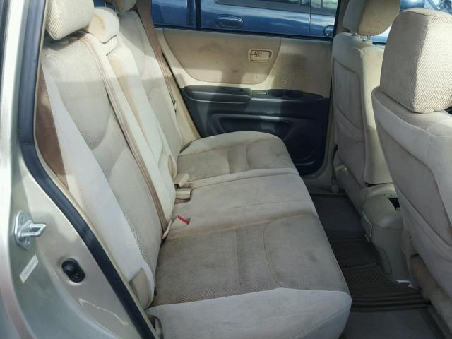 JTEGD21A020030779 - 2002 TOYOTA HIGHLANDER TAN photo 6