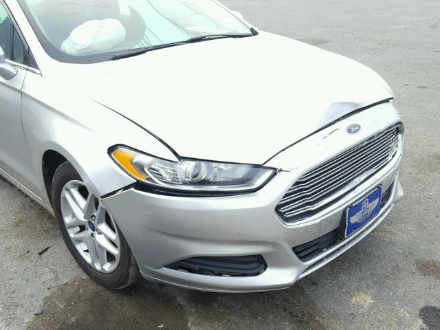 3FA6P0HR8DR345233 - 2013 FORD FUSION SE SILVER photo 9