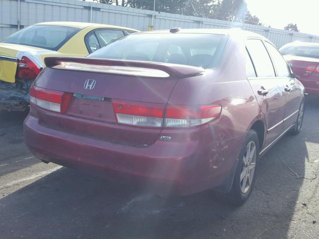 1HGCM66544A041644 - 2004 HONDA ACCORD EX BURGUNDY photo 4