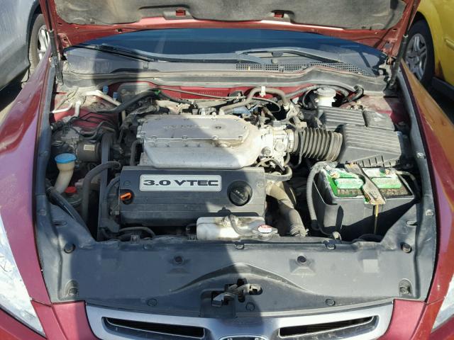 1HGCM66544A041644 - 2004 HONDA ACCORD EX BURGUNDY photo 7