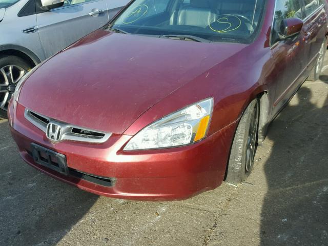 1HGCM66544A041644 - 2004 HONDA ACCORD EX BURGUNDY photo 9