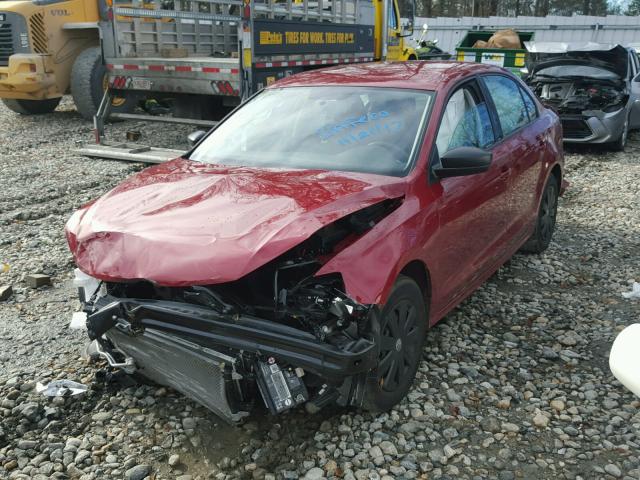 3VW167AJ0GM406707 - 2016 VOLKSWAGEN JETTA S RED photo 2