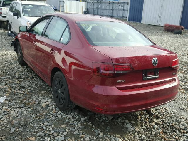 3VW167AJ0GM406707 - 2016 VOLKSWAGEN JETTA S RED photo 3