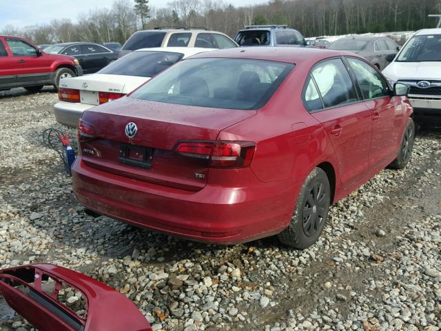 3VW167AJ0GM406707 - 2016 VOLKSWAGEN JETTA S RED photo 4