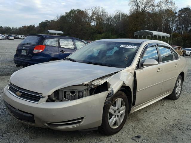 2G1WB57K491134609 - 2009 CHEVROLET IMPALA LS GOLD photo 2