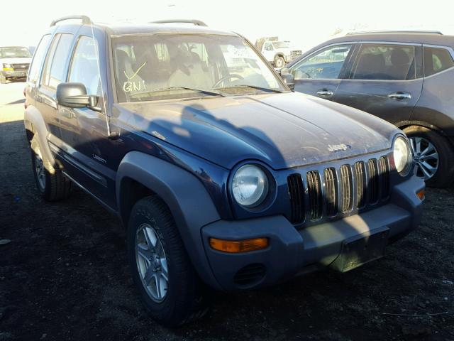 1J4GL48K54W108016 - 2004 JEEP LIBERTY SP BLUE photo 1