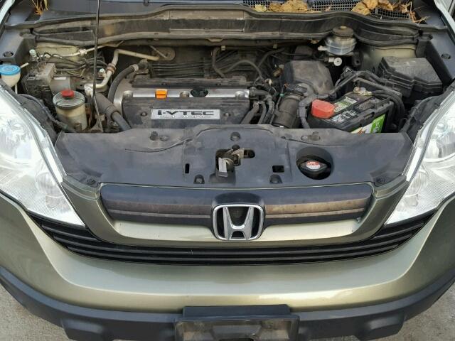 5J6RE48368L032521 - 2008 HONDA CR-V LX GREEN photo 7