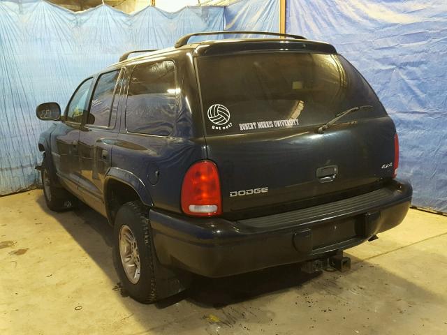 1B4HS28N6YF239549 - 2000 DODGE DURANGO BLACK photo 3