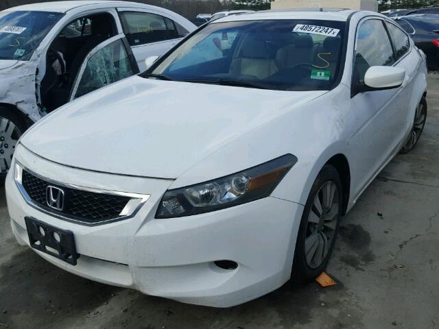 1HGCS12858A013043 - 2008 HONDA ACCORD EXL WHITE photo 2